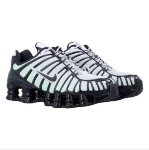 Nike Shox TL Running Sneakers - White, Black & Mint Size 10.5